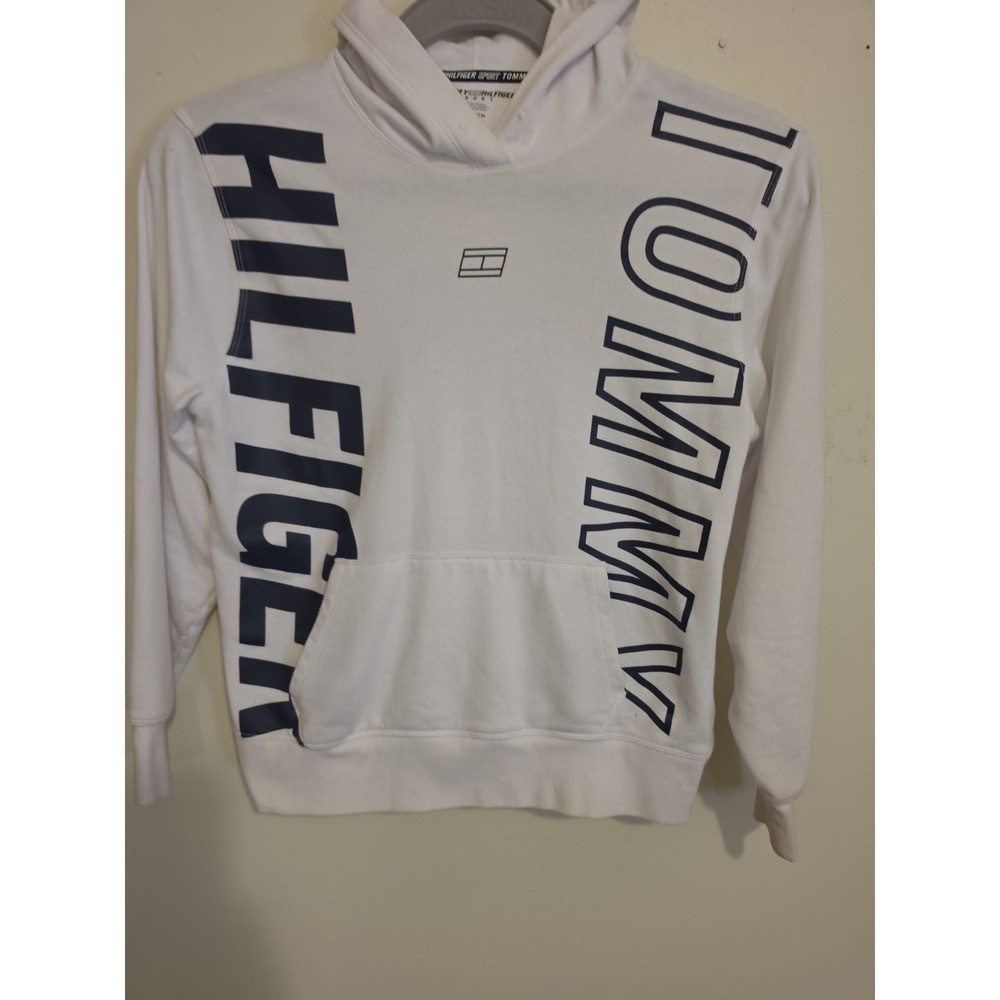 White Women's Tommy Hilfiger Sport Navy/White Hoodie Size Small